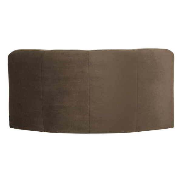 Mojo base hoekelement rond velvet taupe