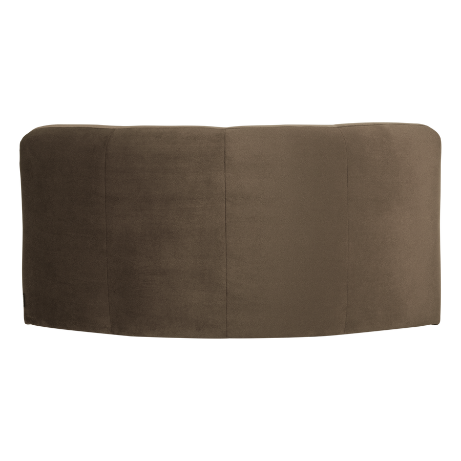 Mojo base hoekelement rond velvet taupe