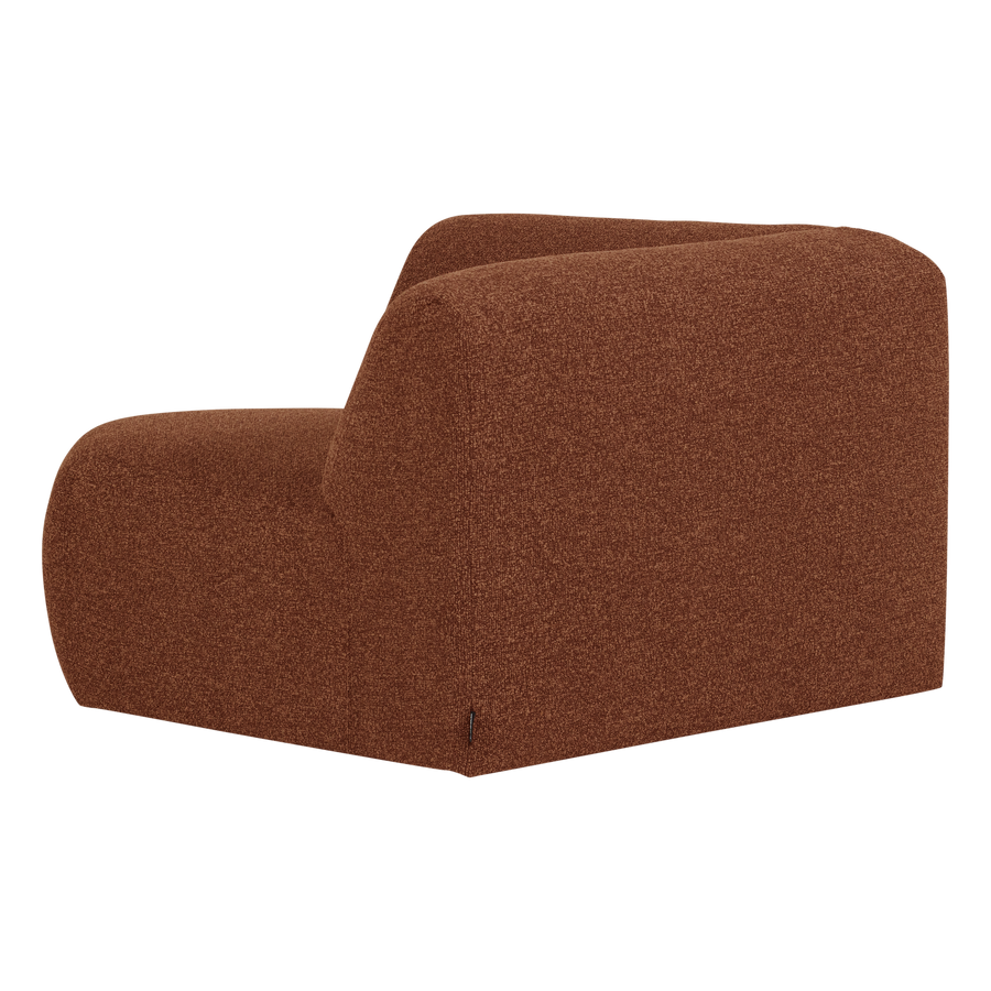 Mojo base hoekelement recht boucle roestbruin melange