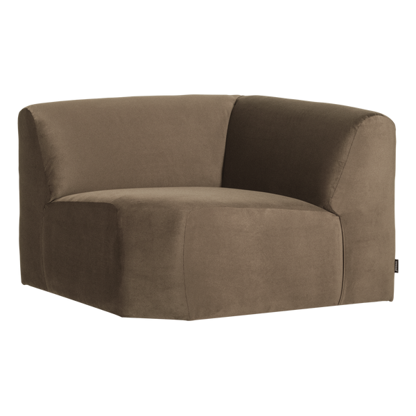 Mojo base hoekelement recht velvet taupe