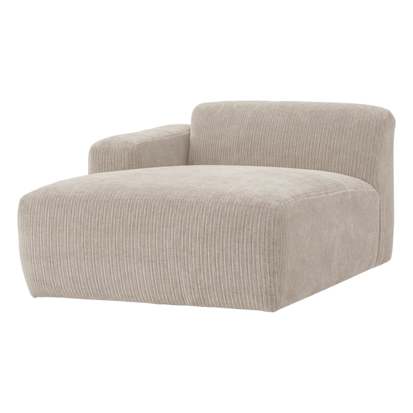 Mojo base chaise longue element links ribstof ecru