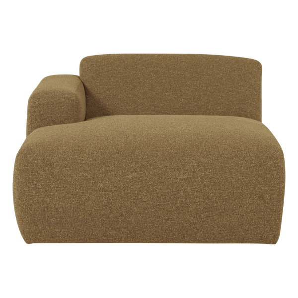 Mojo base chaise longue element links boucle geelbruin