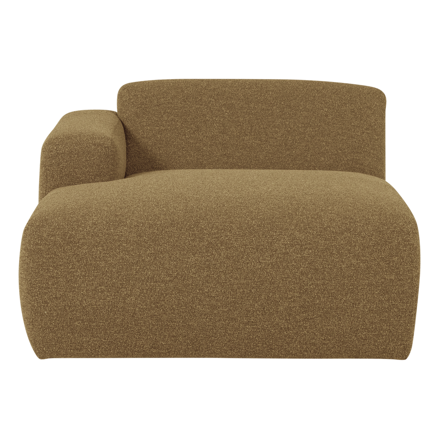 Mojo base chaise longue element links boucle geelbruin