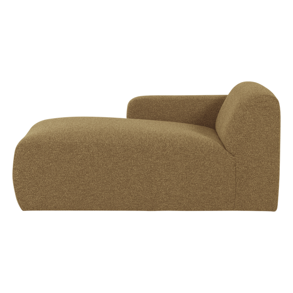 Mojo base chaise longue element links boucle geelbruin