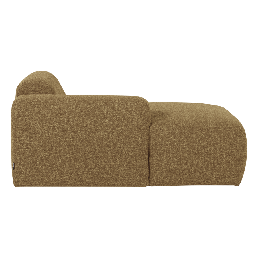 Mojo base chaise longue element links boucle geelbruin
