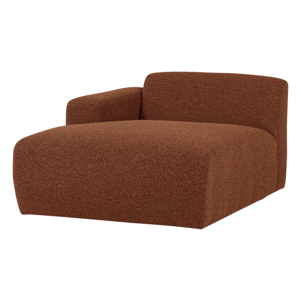 Mojo base chaise longue element links boucle roestbruin