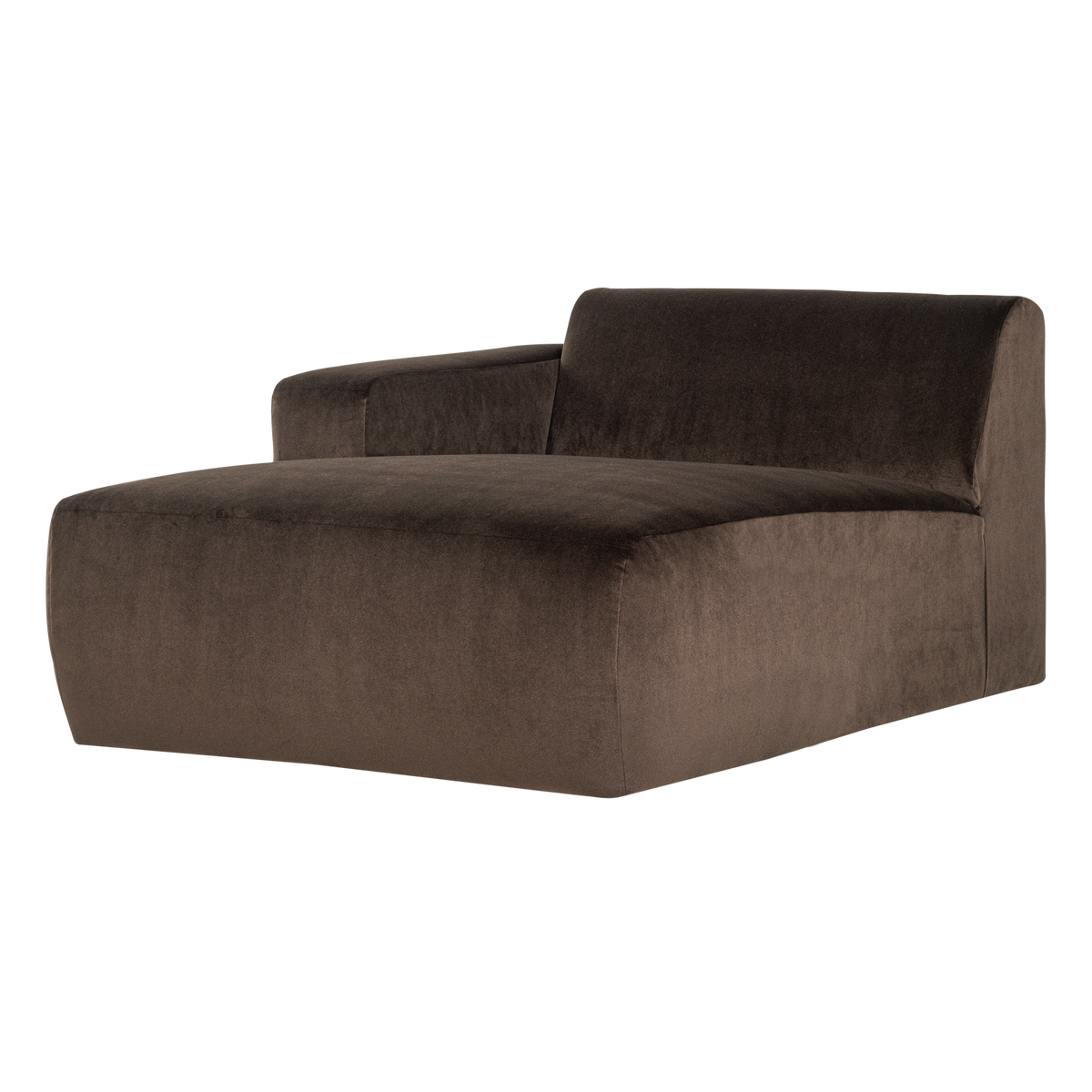 Mojo base chaise longue element links velvet bruin