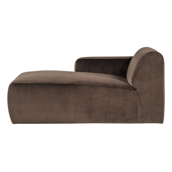 Mojo base chaise longue element links velvet bruin