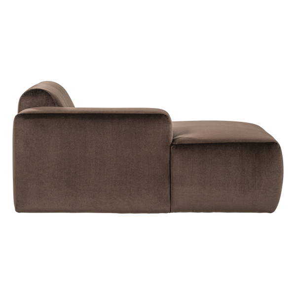 Mojo base chaise longue element links velvet bruin