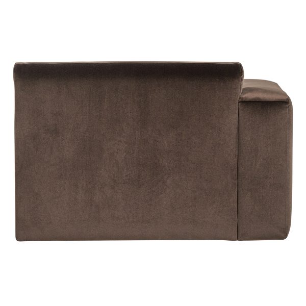 Mojo base chaise longue element links velvet bruin