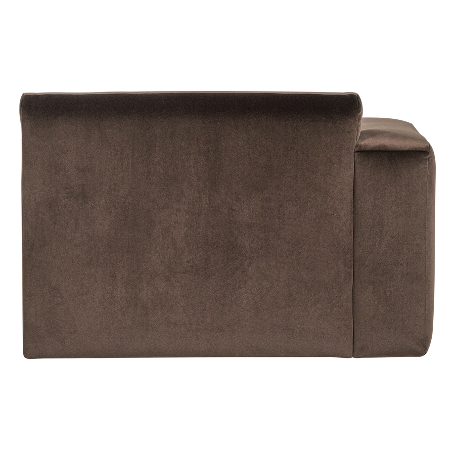 Mojo base chaise longue element links velvet bruin