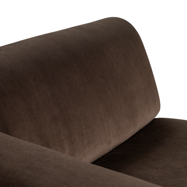 Mojo base chaise longue element links velvet bruin