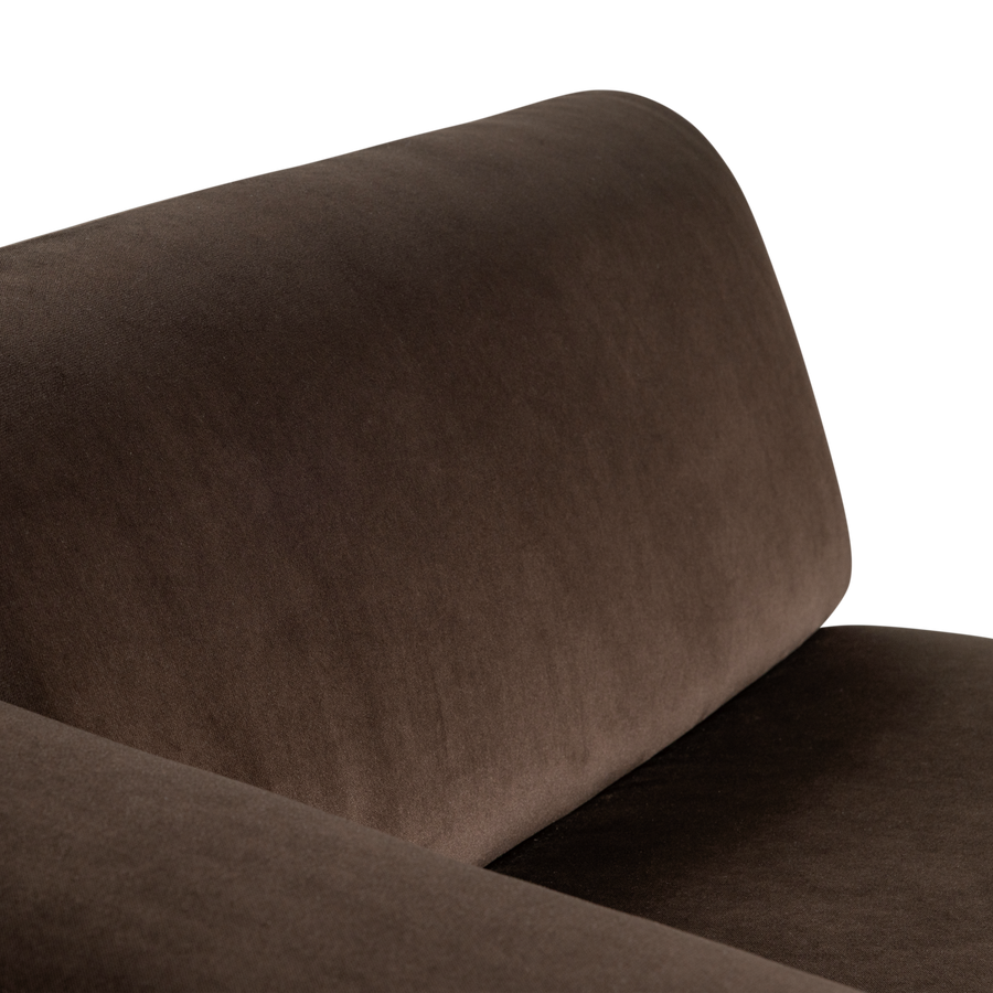 Mojo base chaise longue element links velvet bruin