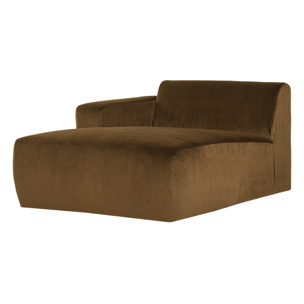 Mojo base chaise longue element links velvet honinggeel