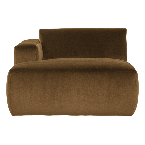 Mojo base chaise longue element links velvet honinggeel
