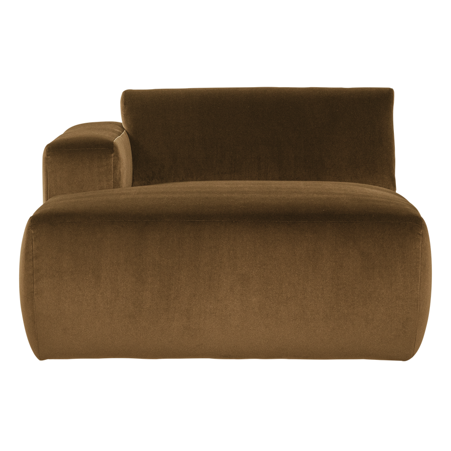 Mojo base chaise longue element links velvet honinggeel