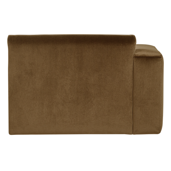Mojo base chaise longue element links velvet honinggeel