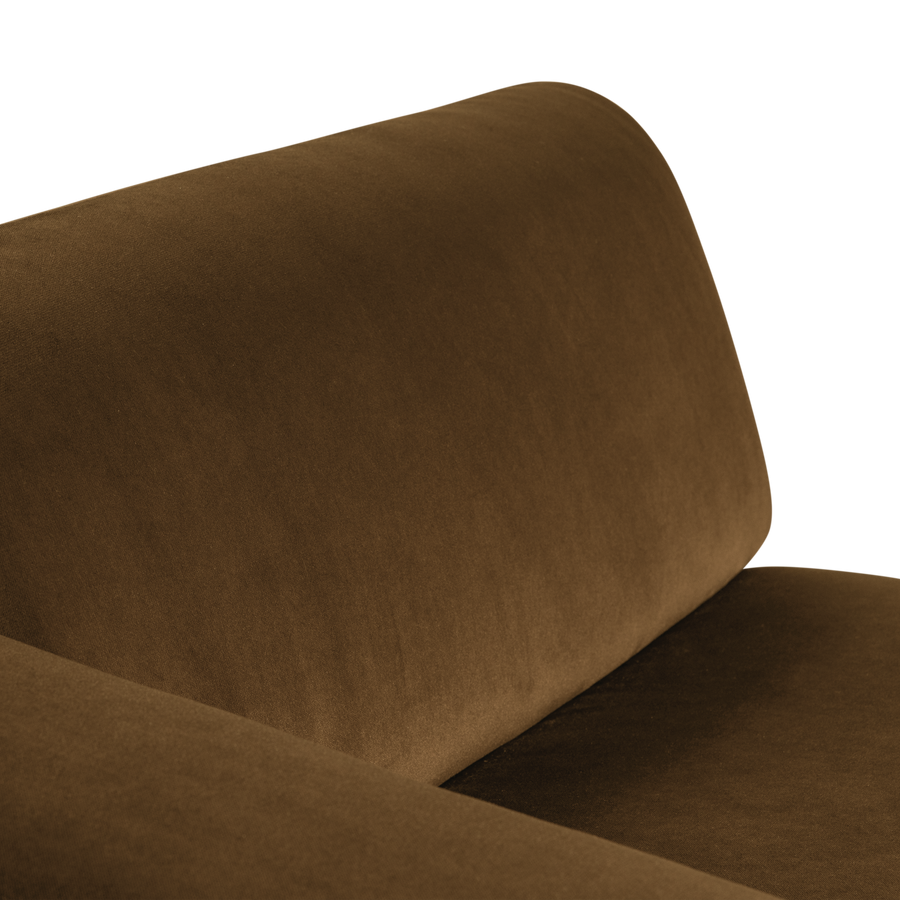 Mojo base chaise longue element links velvet honinggeel