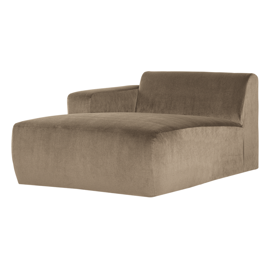 Mojo base chaise longue element links velvet khaki