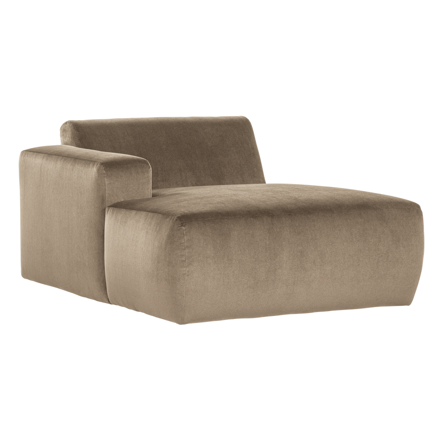 Mojo base chaise longue element links velvet khaki