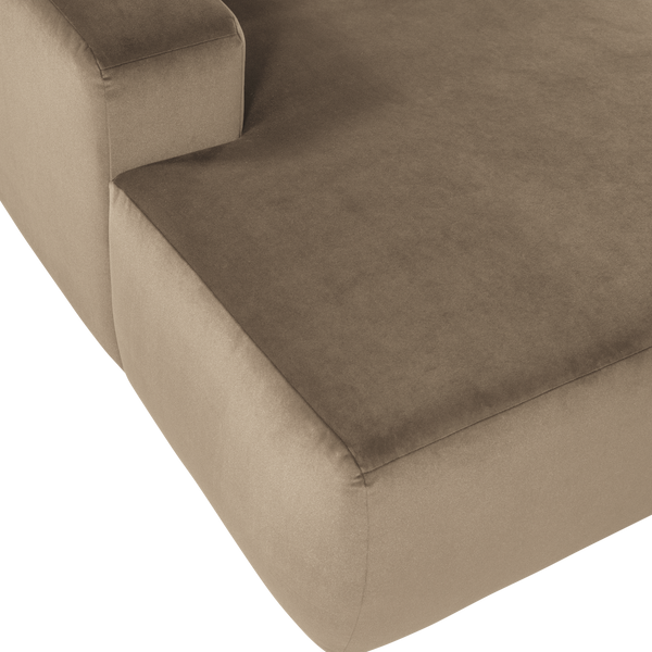 Mojo base chaise longue element links velvet khaki