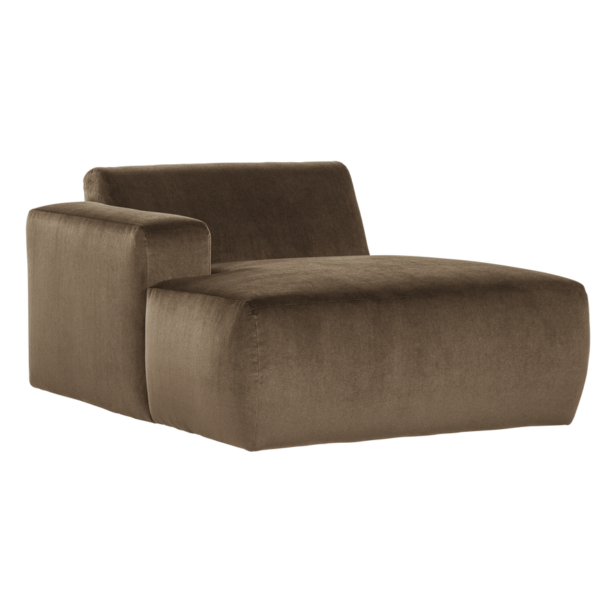 Mojo base chaise longue element links velvet taupe