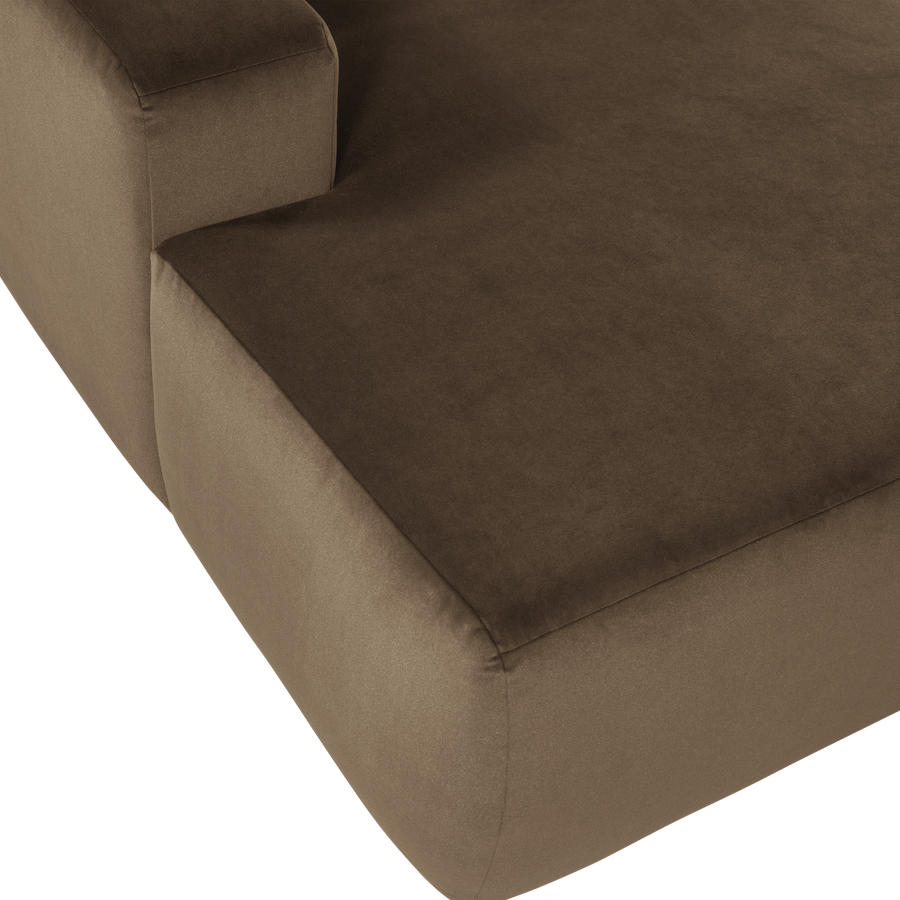 Mojo base chaise longue element links velvet taupe