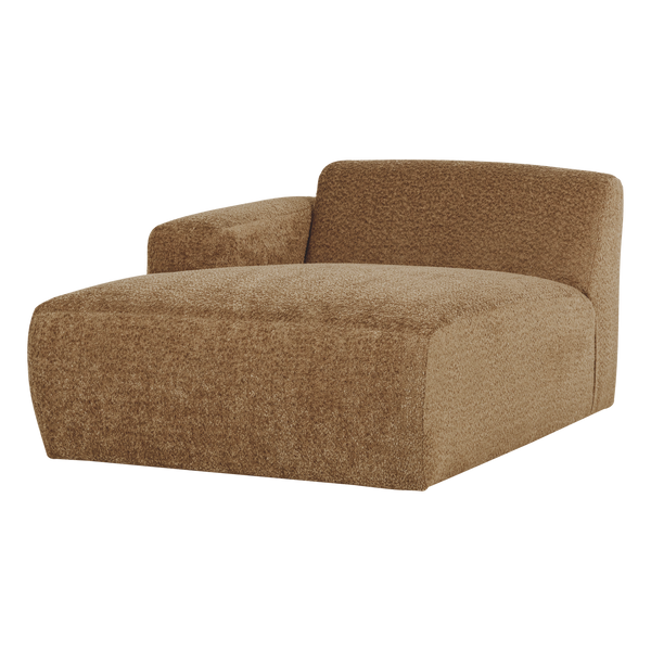 Mojo base chaise longue element links wollig honinggeel