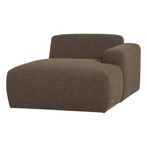 Mojo base chaise longue element rechts boucle bruin