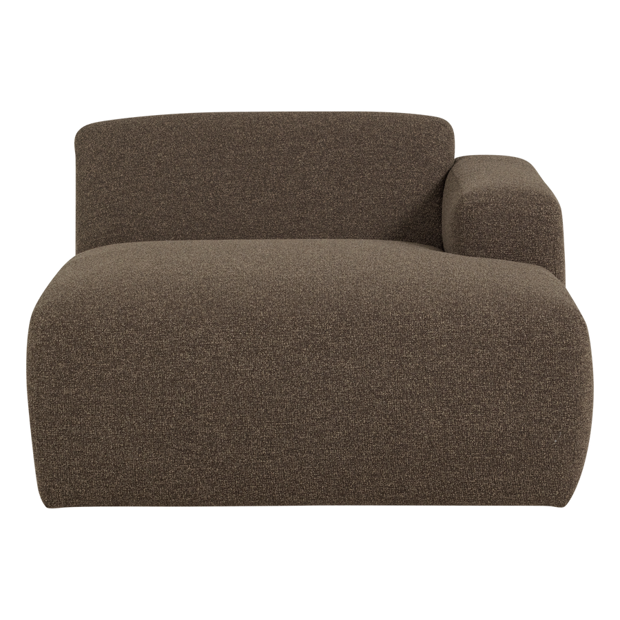 Mojo base chaise longue element rechts boucle bruin