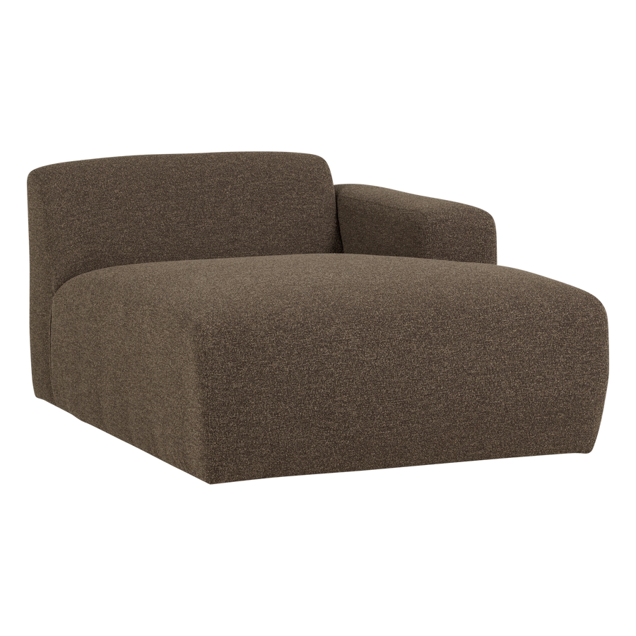 Mojo base chaise longue element rechts boucle bruin