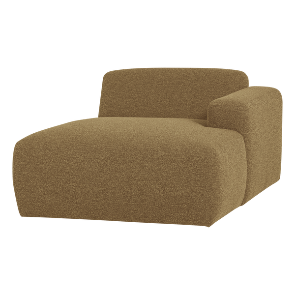 Mojo base chaise longue element rechts boucle geelbruin