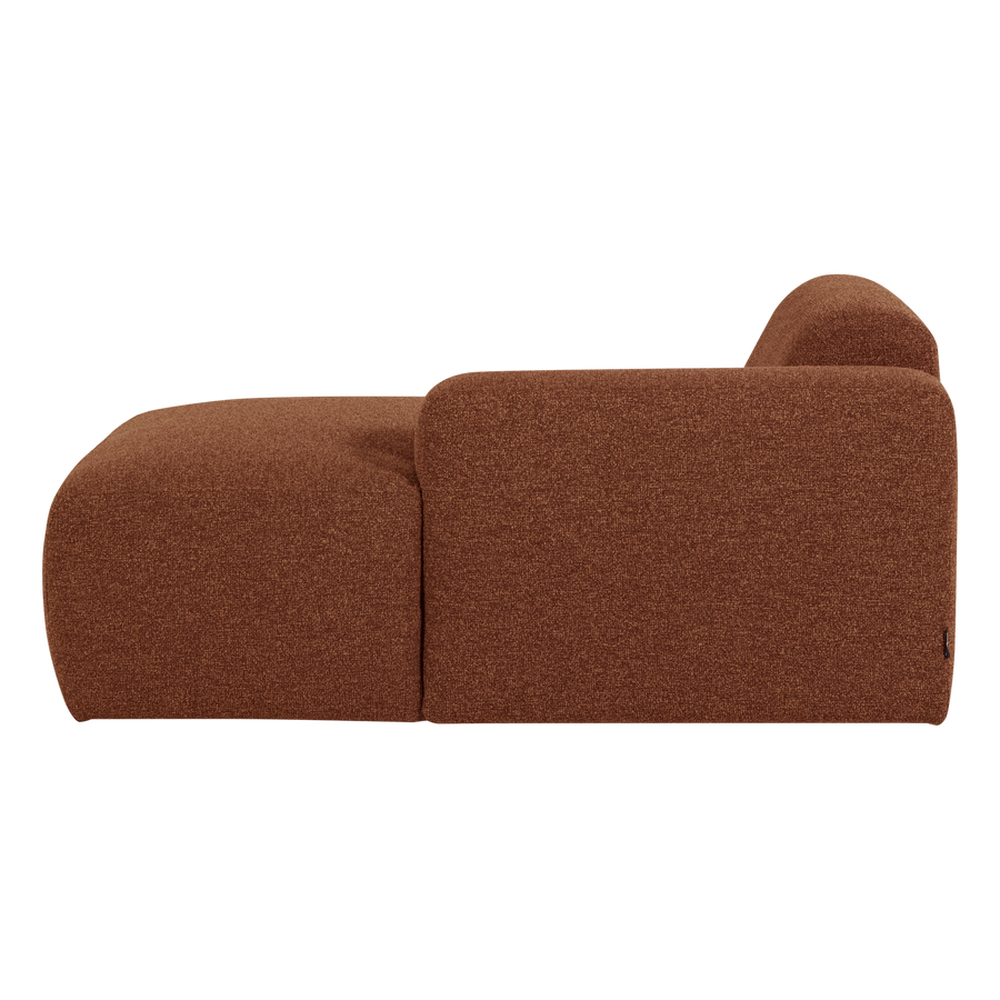 Mojo base chaise longue element rechts boucle roestbruin