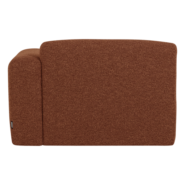 Mojo base chaise longue element rechts boucle roestbruin
