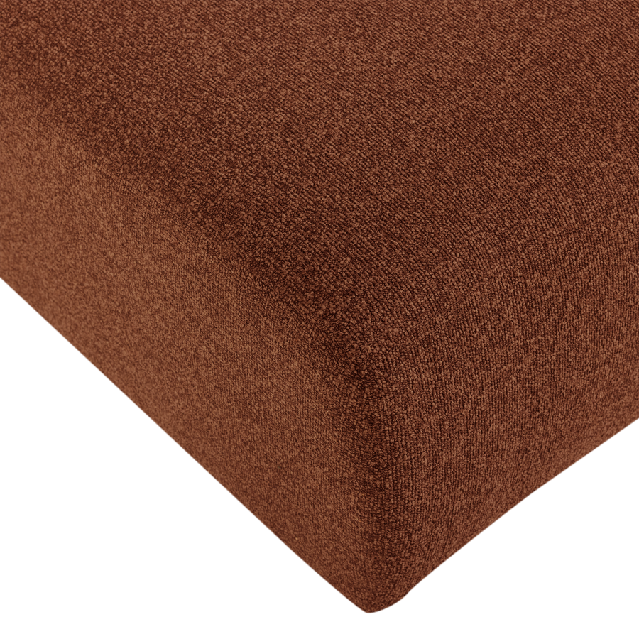 Mojo base chaise longue element rechts boucle roestbruin