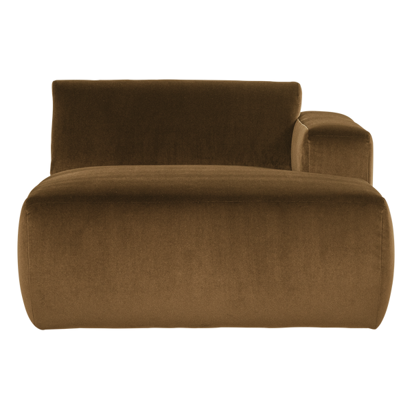 Mojo base chaise longue element rechts velvet honinggeel