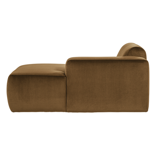 Mojo base chaise longue element rechts velvet honinggeel