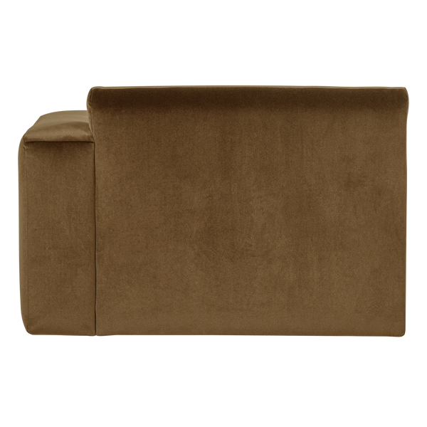 Mojo base chaise longue element rechts velvet honinggeel