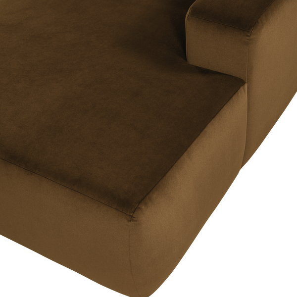 Mojo base chaise longue element rechts velvet honinggeel