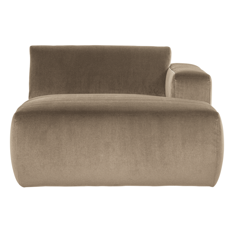 Mojo base chaise longue element rechts velvet khaki