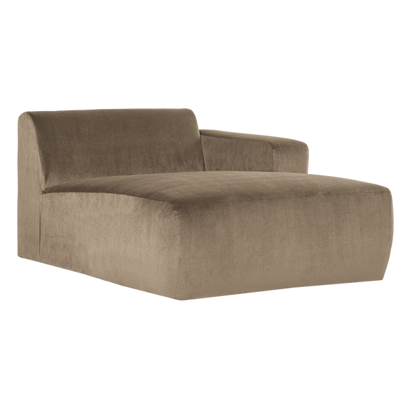 Mojo base chaise longue element rechts velvet khaki