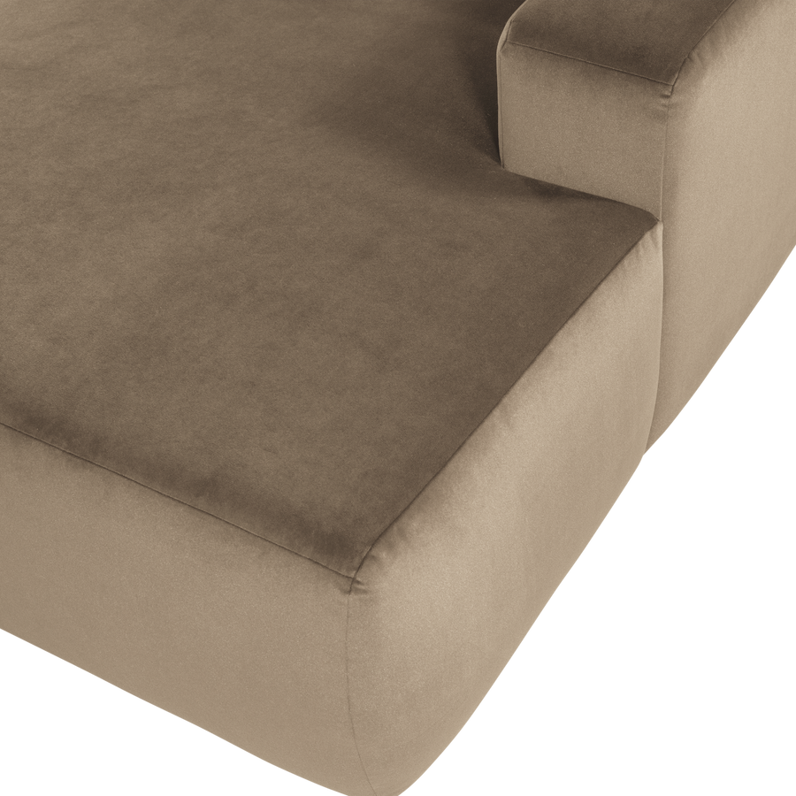 Mojo base chaise longue element rechts velvet khaki