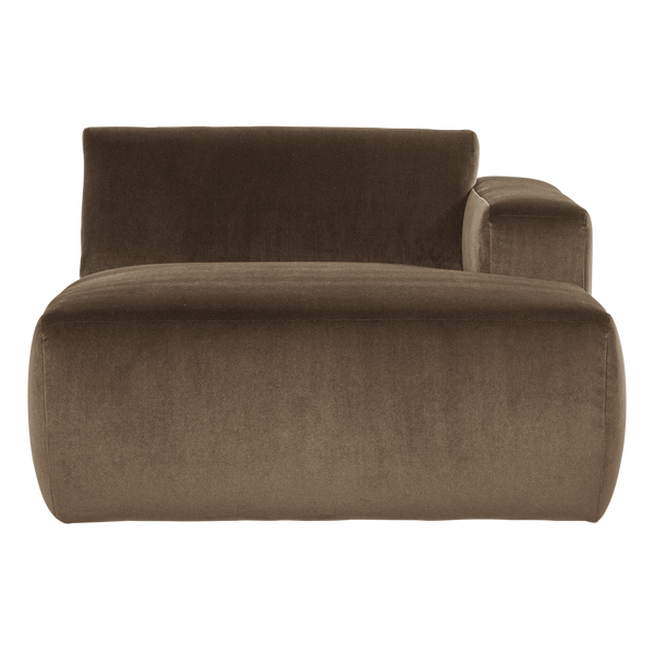 Mojo base chaise longue element rechts velvet taupe