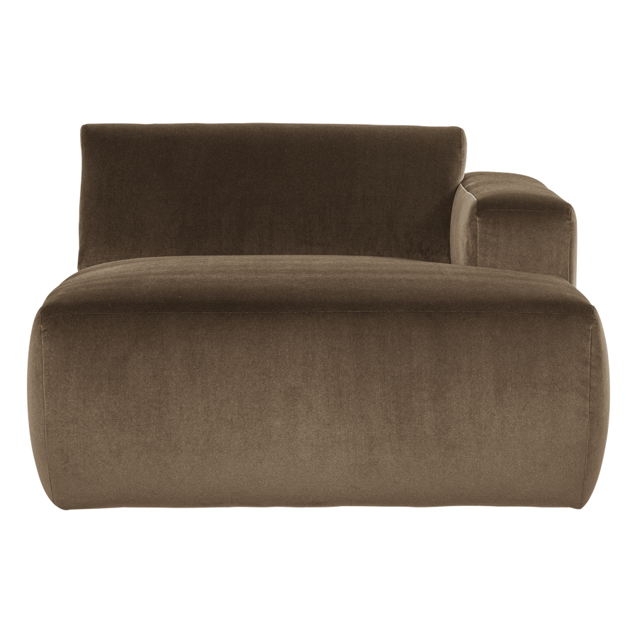 Mojo base chaise longue element rechts velvet taupe