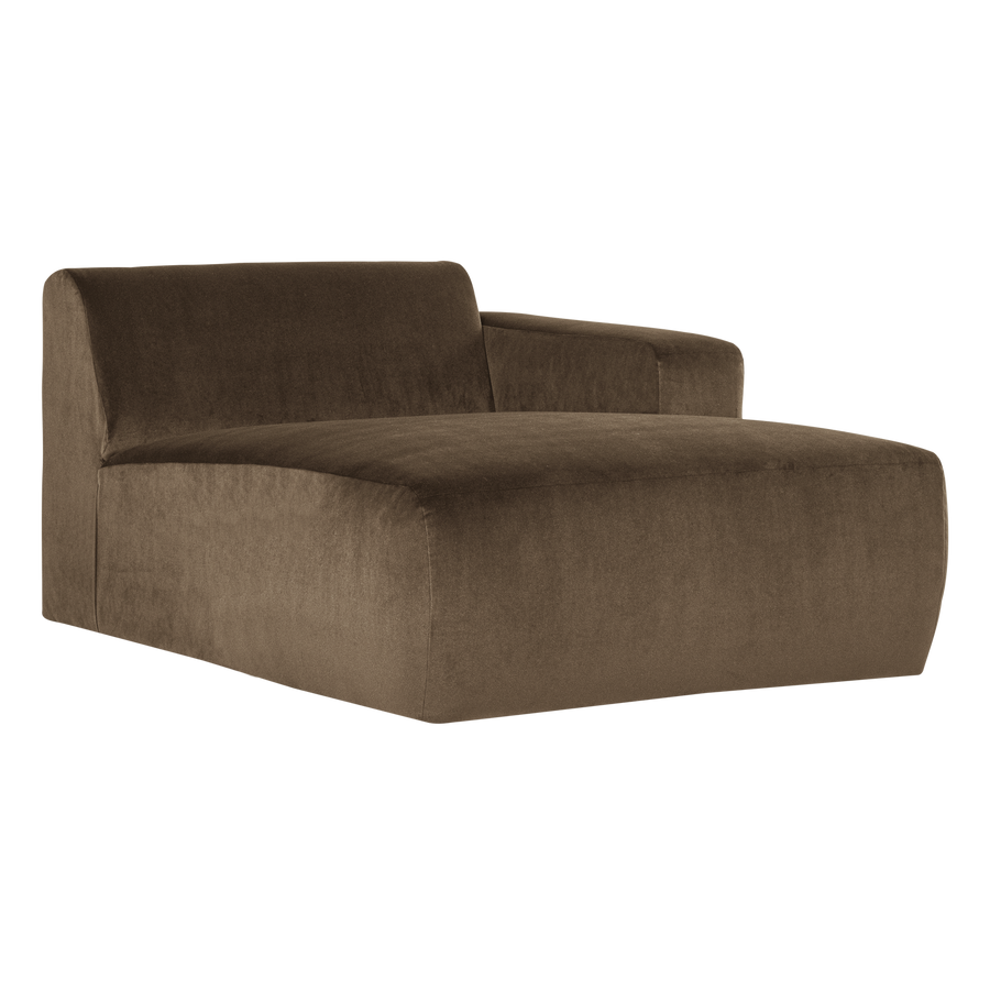 Mojo base chaise longue element rechts velvet taupe