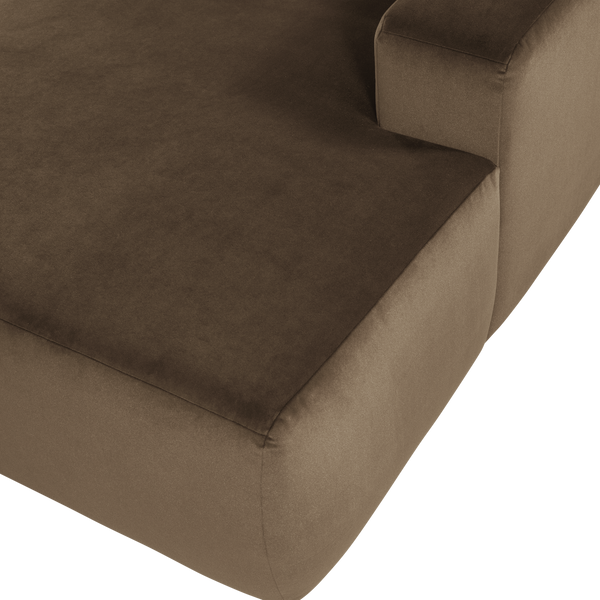Mojo base chaise longue element rechts velvet taupe