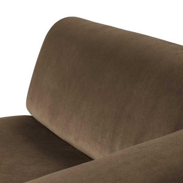 Mojo base chaise longue element rechts velvet taupe