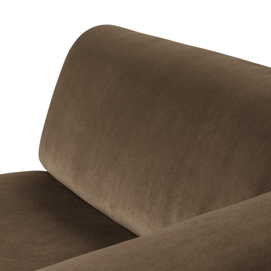 Mojo base chaise longue element rechts velvet taupe
