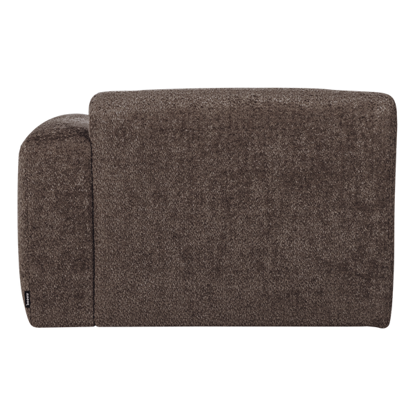 Mojo base chaise longue element rechts wollig bruin