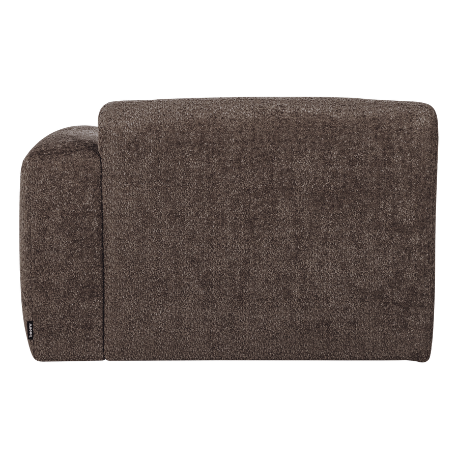 Mojo base chaise longue element rechts wollig bruin
